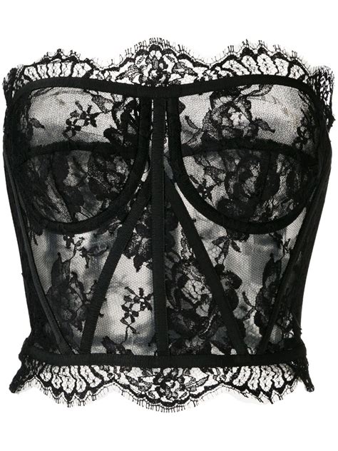 dolce gabbana lace corset dress farfetch|dolce and gabbana cropped top.